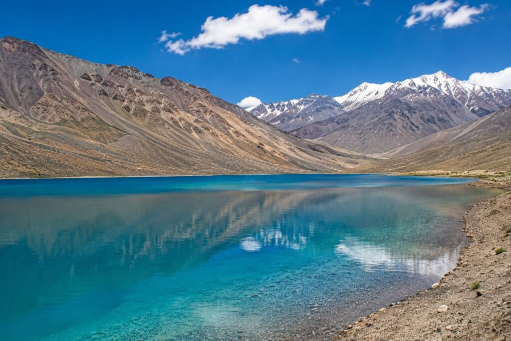 Chandratal Lake turquoise water at 14100 feet Spiti Valley