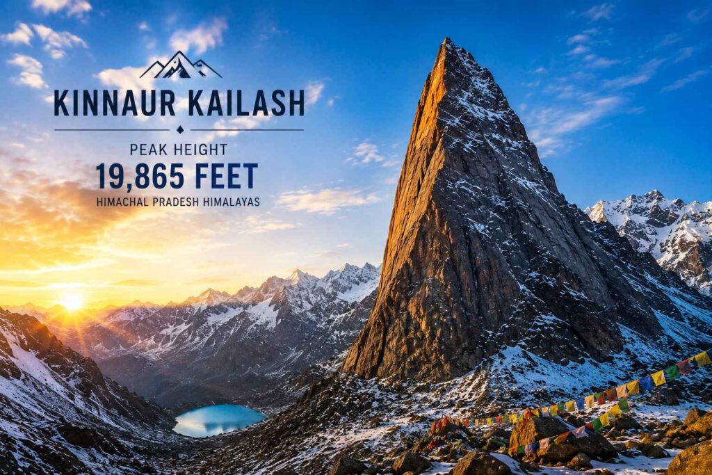 Kinnaur Kailash peak height 19865 feet in Himachal Pradesh Himalayas
