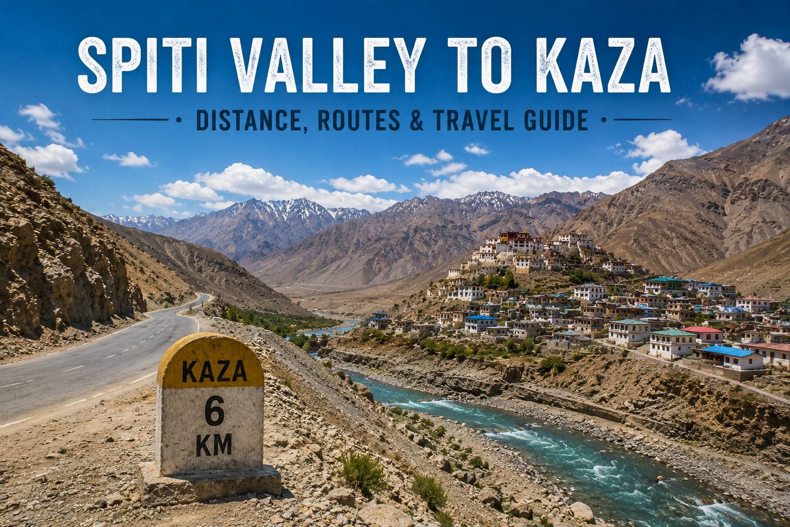 Spiti Valley to Kaza Distance