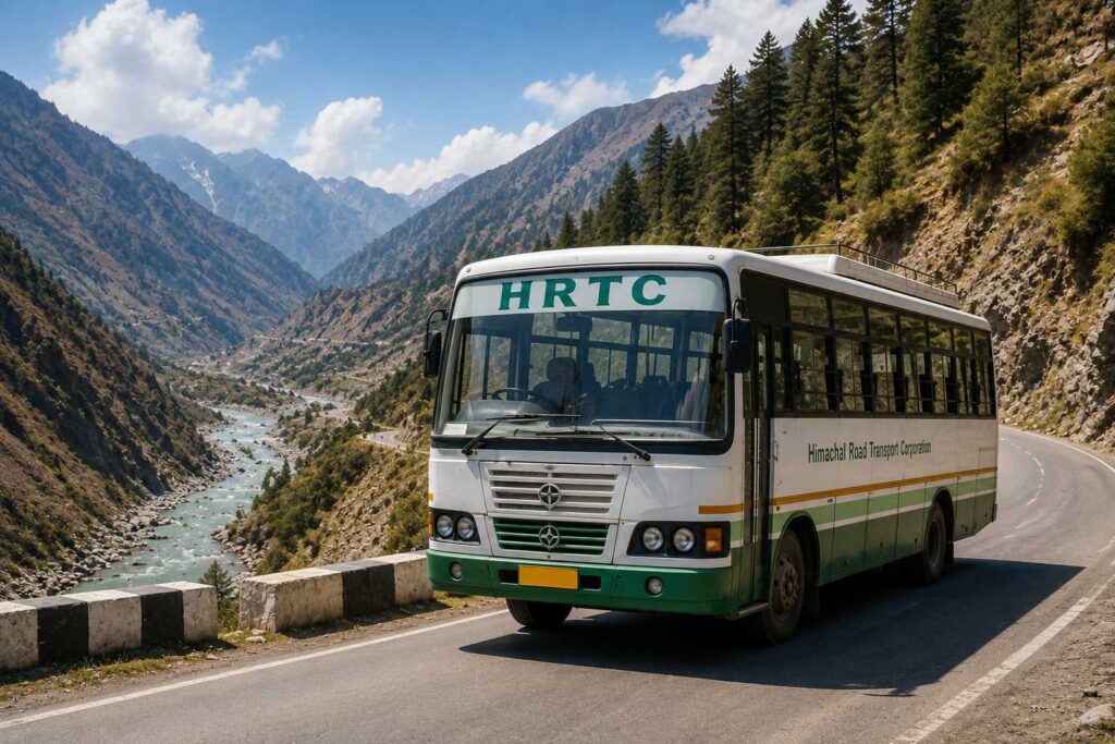 HRTC bus from Shimla to Reckong Peo for Kinnaur Kailash Yatra
