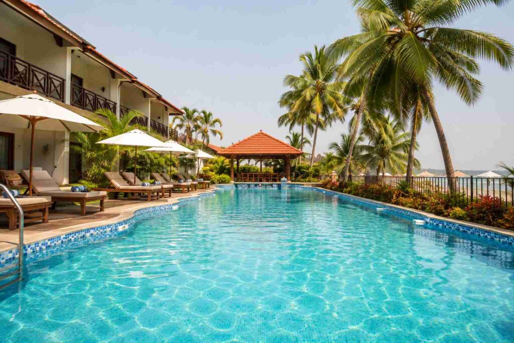 Calangute beach resort swimming pool family Goa