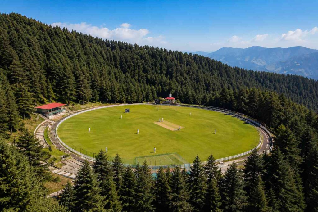 World's highest cricket ground at Chail near Shimla Himachal Pradesh