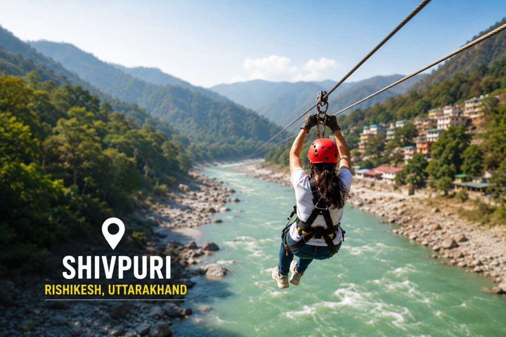 Zipline location Shivpuri Rishikesh Uttarakhand