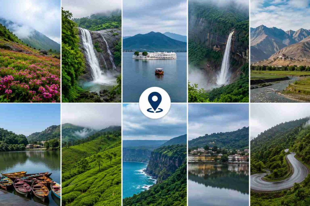 best place to travel in July India 2026 destinations comparison table