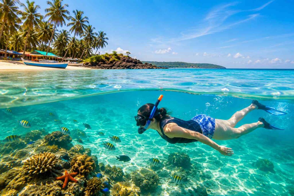 Tarkarli beach clear water snorkelling Maharashtra