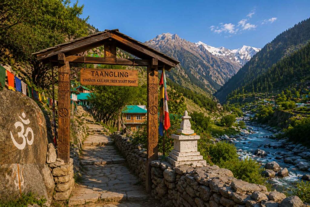 Tangling village trek starting point for Kinnaur Kailash yatra in Kinnaur district