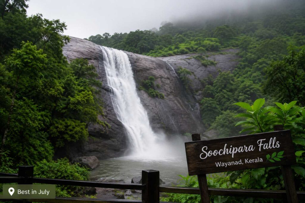 Wayanad hill station Kerala – forest trail near Soochipara Waterfalls