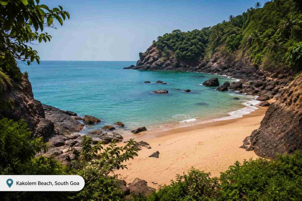 Hidden Beach Kakolem secluded picnic spot South Goa