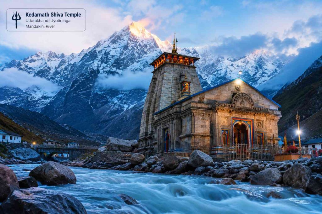  Kedarnath Shiva temple Uttarakhand Jyotirlinga Mandakini river