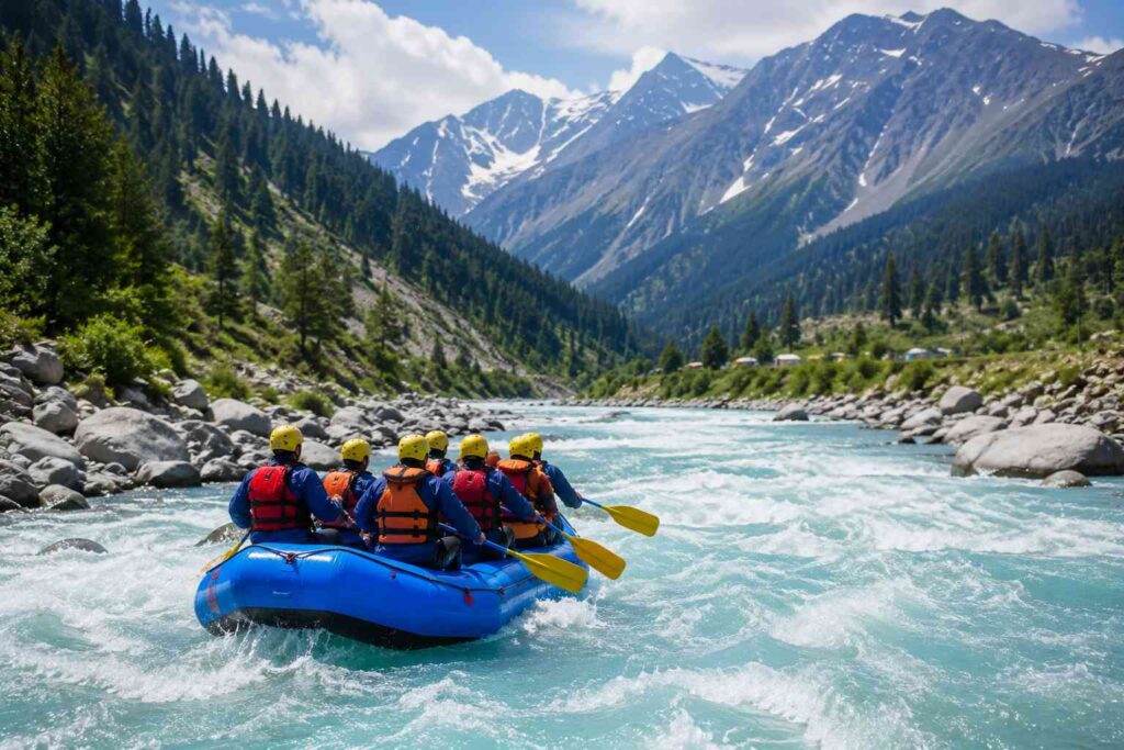 Sindh River rafting spot near Sonamarg Kashmir