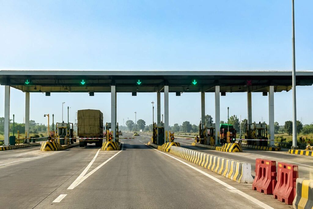 Toll booth on Ujjain Indore Omkareshwar highway