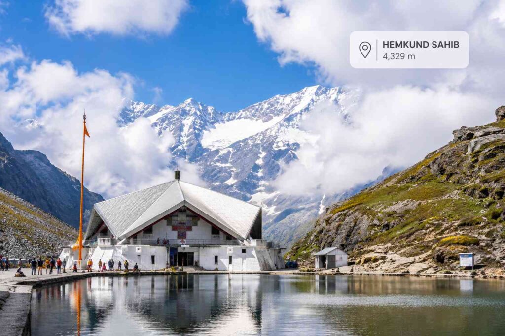 Hemkund Sahib Gurudwara at 4,329 metres near Valley of Flowers
