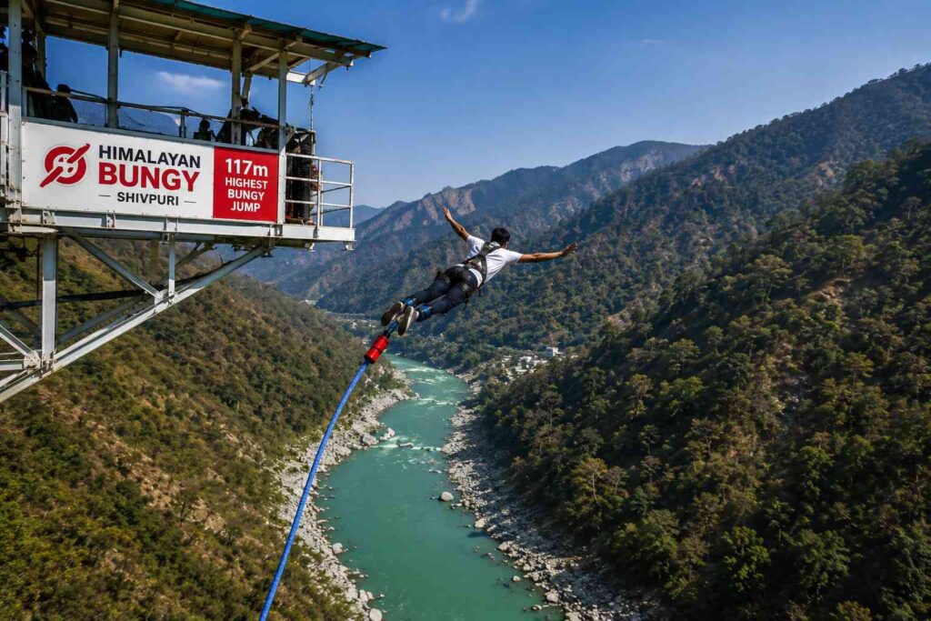 Himalayan Bungy Shivpuri 117 meter highest jump