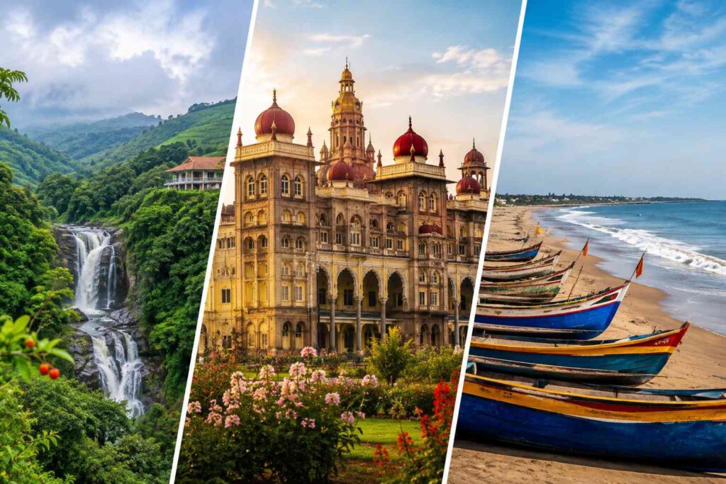 Collage of Coorg, Mysore and Digha, popular Raksha Bandhan weekend destinations